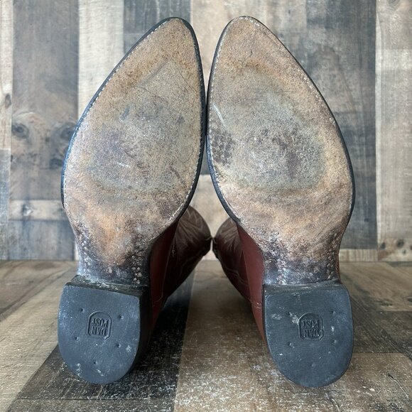 Dan Post Vintage Classic Brown Western Cowboy Boots Mens 12 - Picture 4 of 12